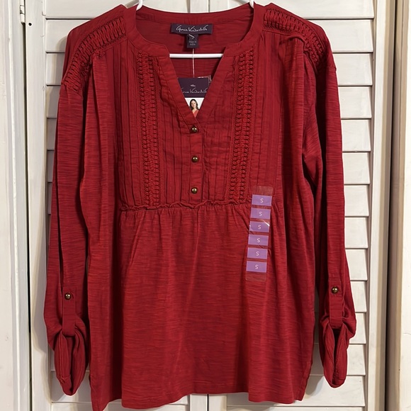 V-neck  Gloria Vanderbilt long sleeve - Picture 2 of 7